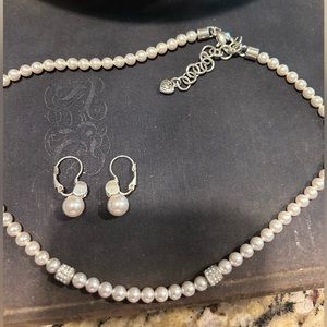 Brighton’s petite Pearl Station Necklace and Earrings.